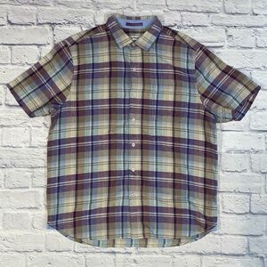 Tommy Bahama Plaid Linen Blend Shirt